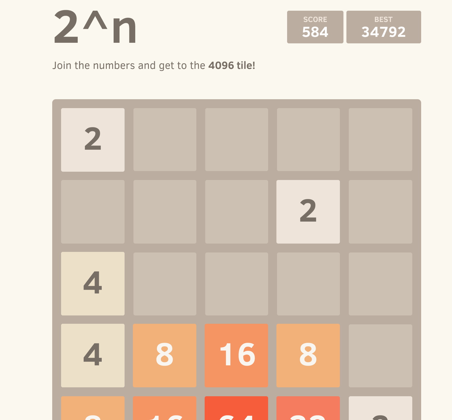 2^n Screenshot